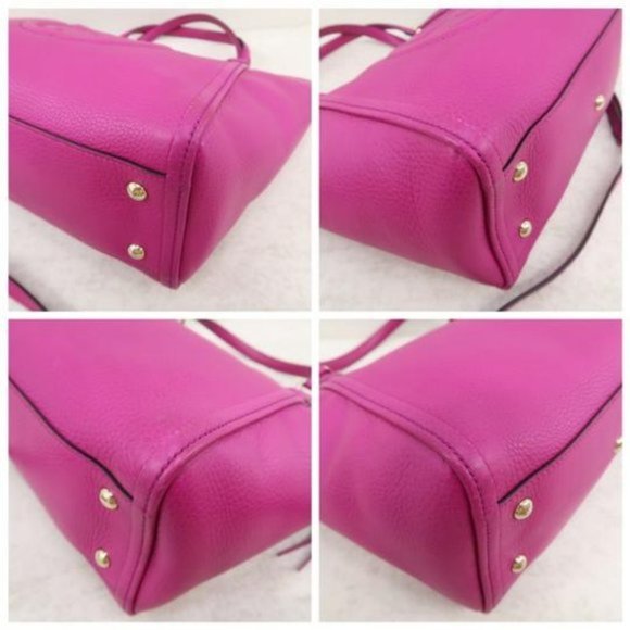 Auth Gucci Soho Small Fuchsia Calfskin Satchel Bag - Picture 8 of 11